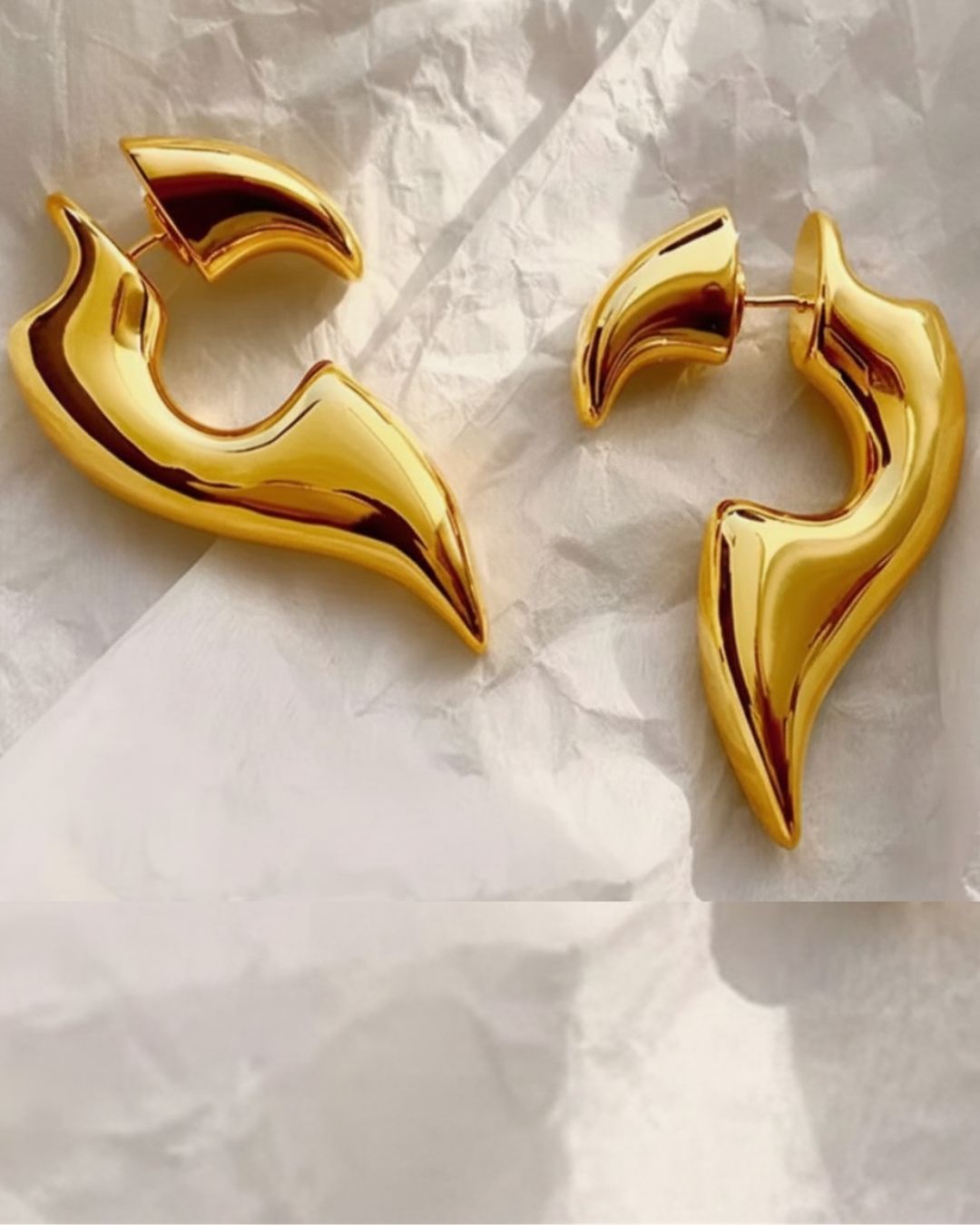 Spike Gold Hoops
