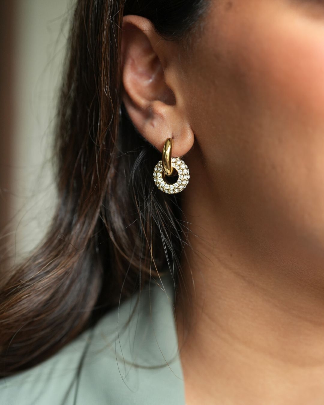 18 kt Gold Plated Circa Earrings