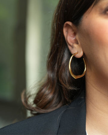 18kt Gold Plated Arden Hoops
