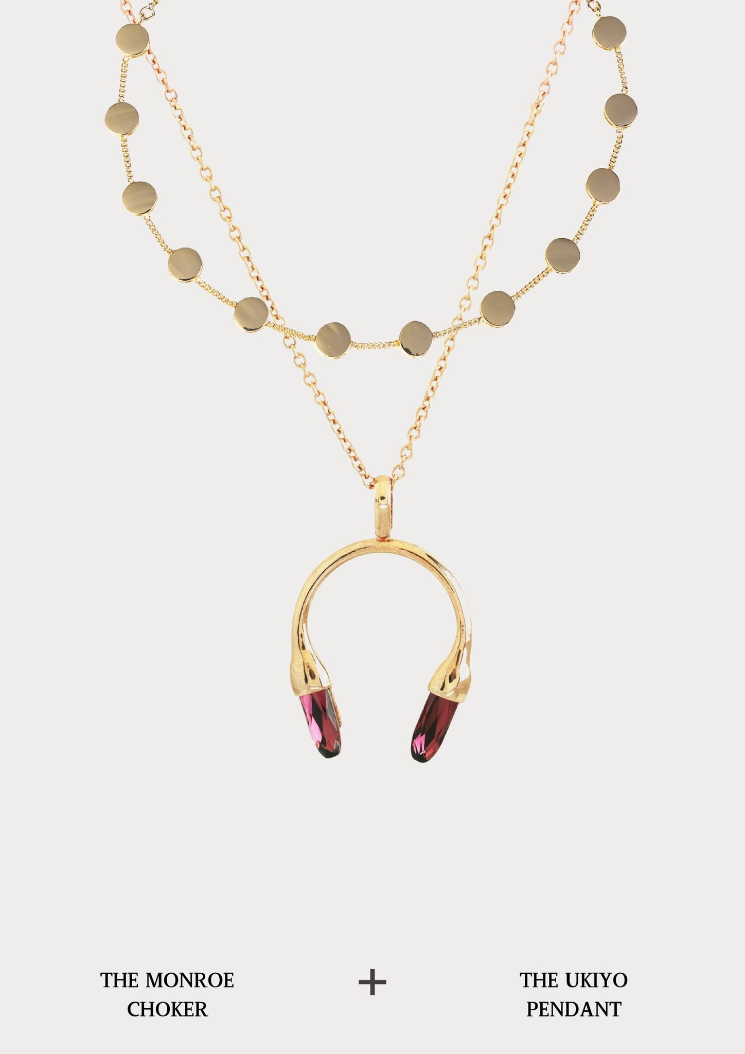 The Monroe choker & Ukiyo pendant set