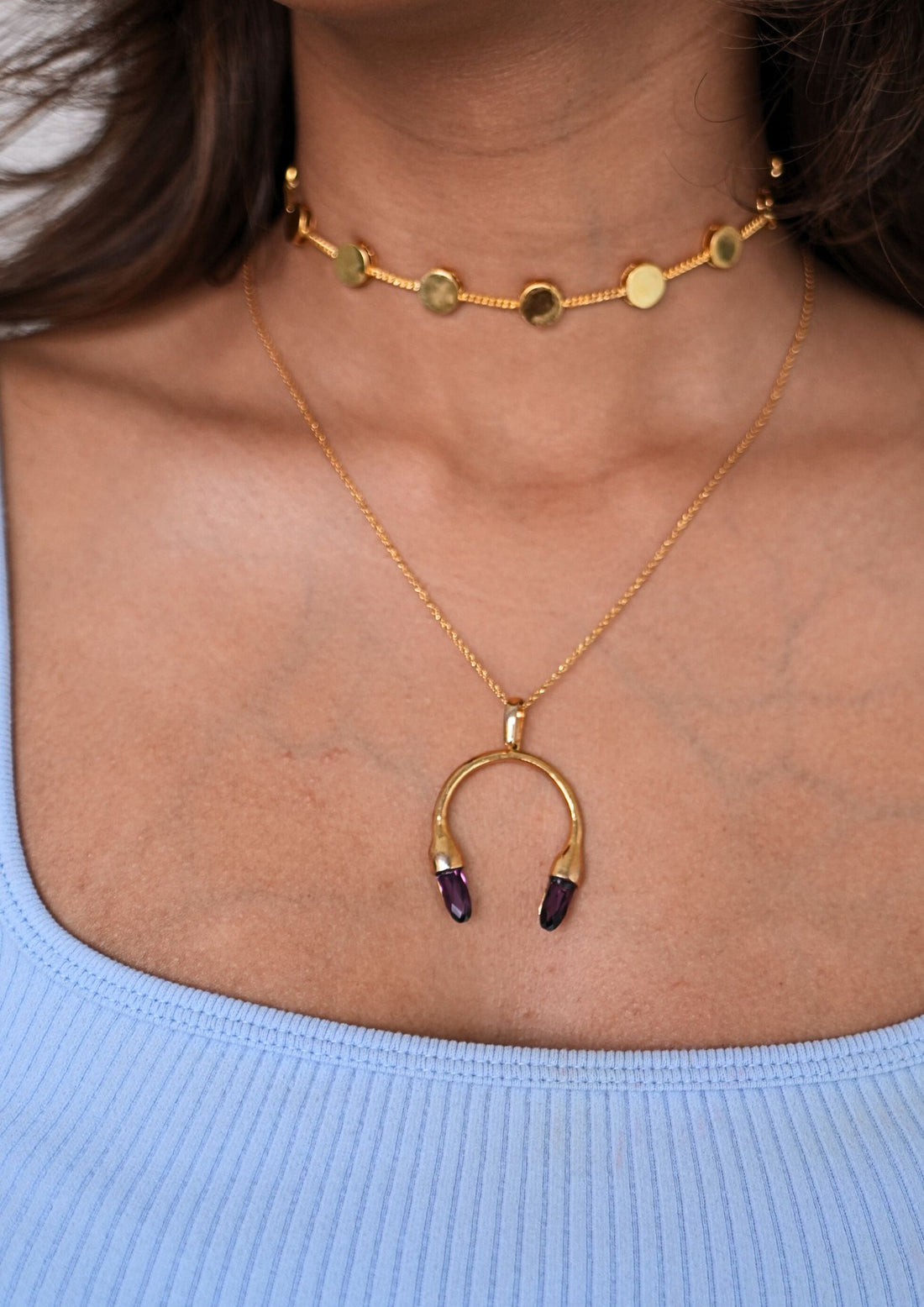 The Monroe choker & Ukiyo pendant set