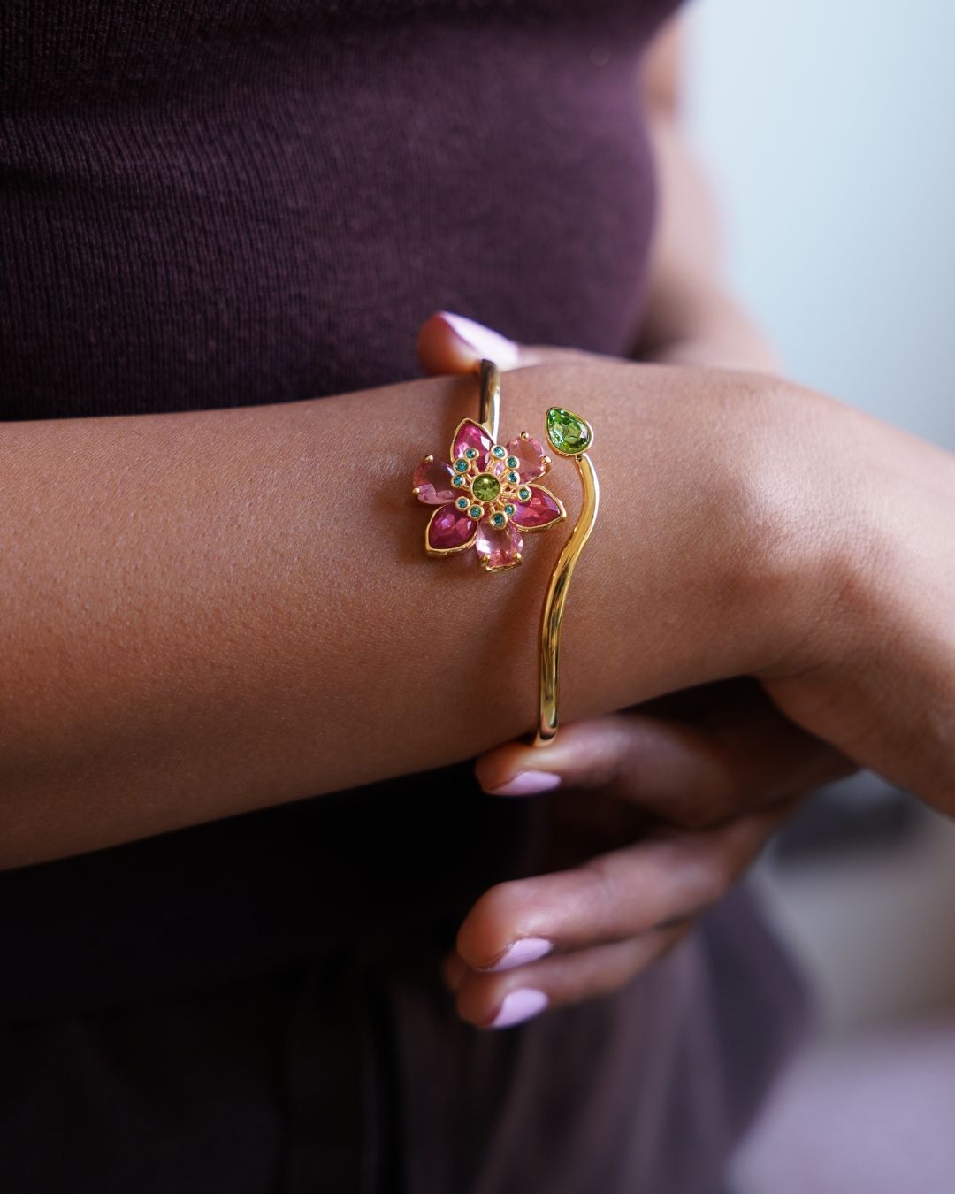 Bloom Arc Cuff Bracelet