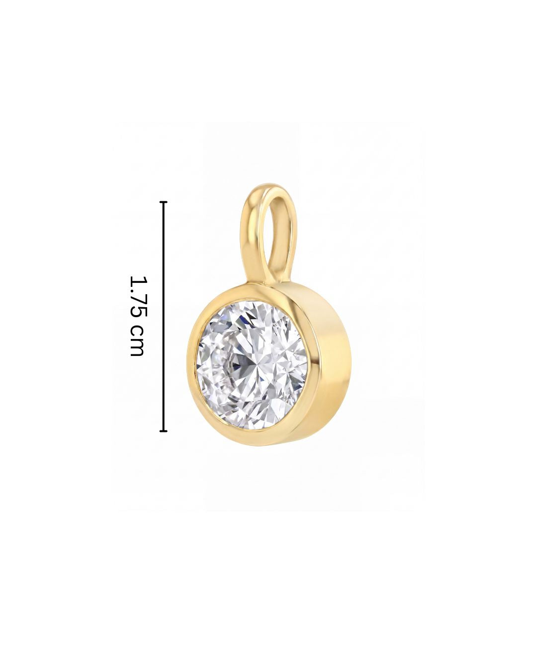 Eclat Bezel Pendant in round crystal cut with a polished bezel frame