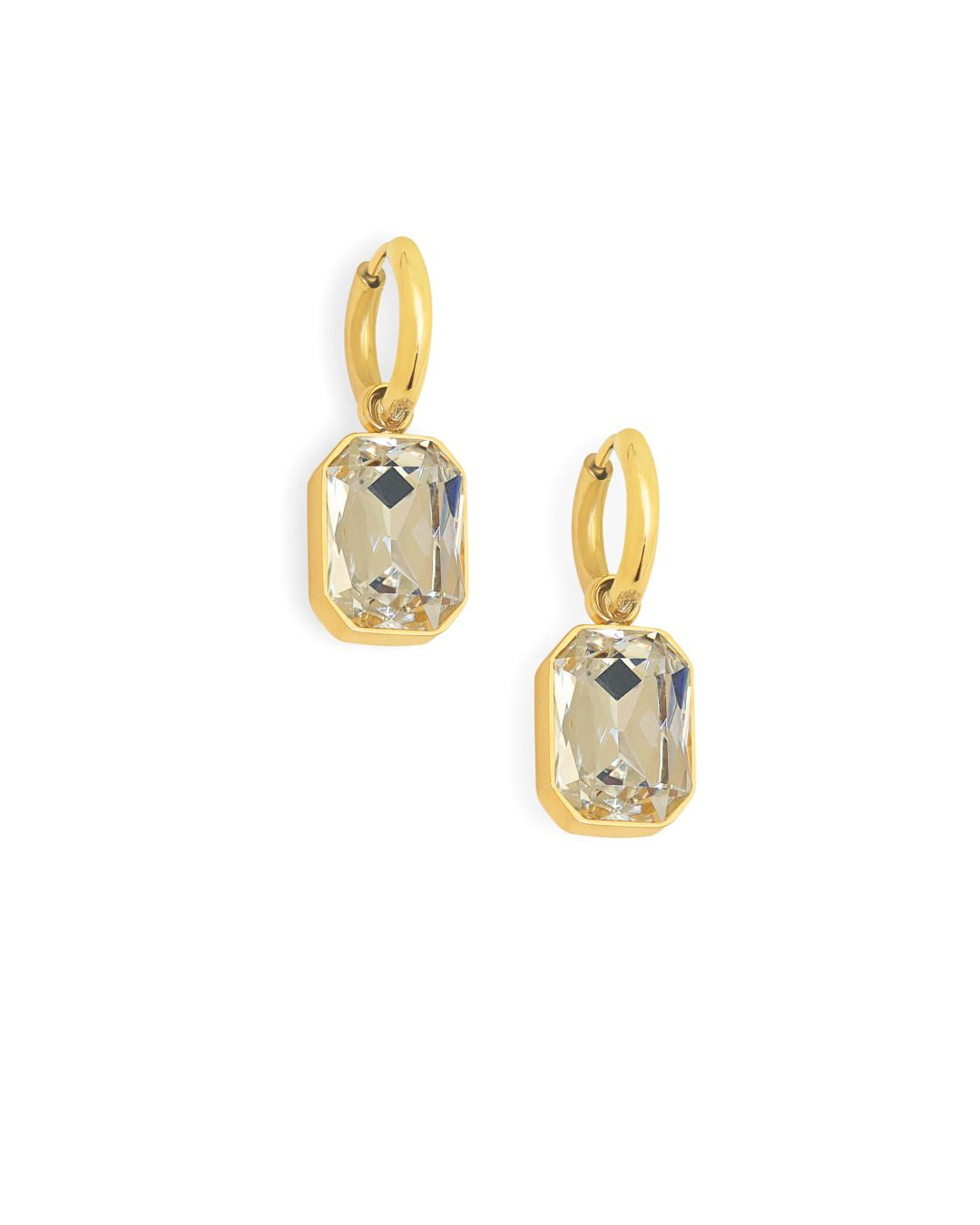 18 kt Gold Plated Emerald Fall Eardrops