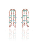 Watermelon Sugar Earrings worn on the ear, front view