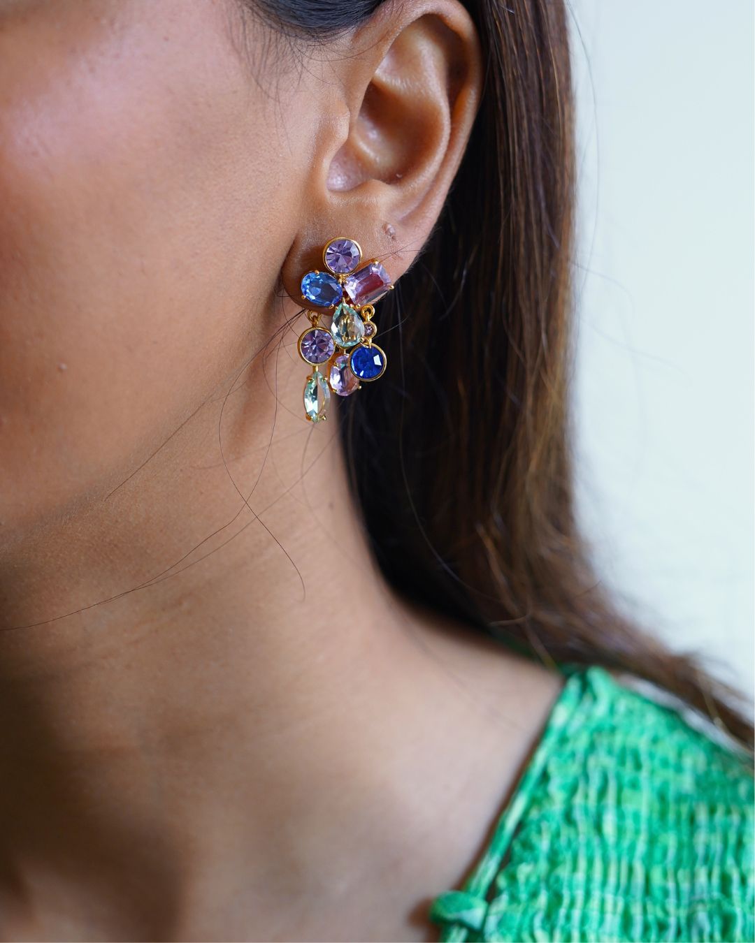Chromatic Mosaic Detachable Earrings