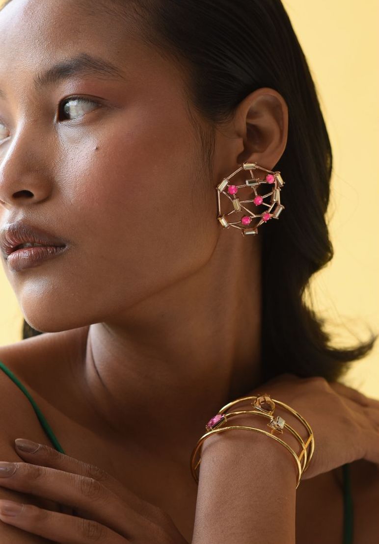 CANDY FLOSS The pop coloured cage earrings