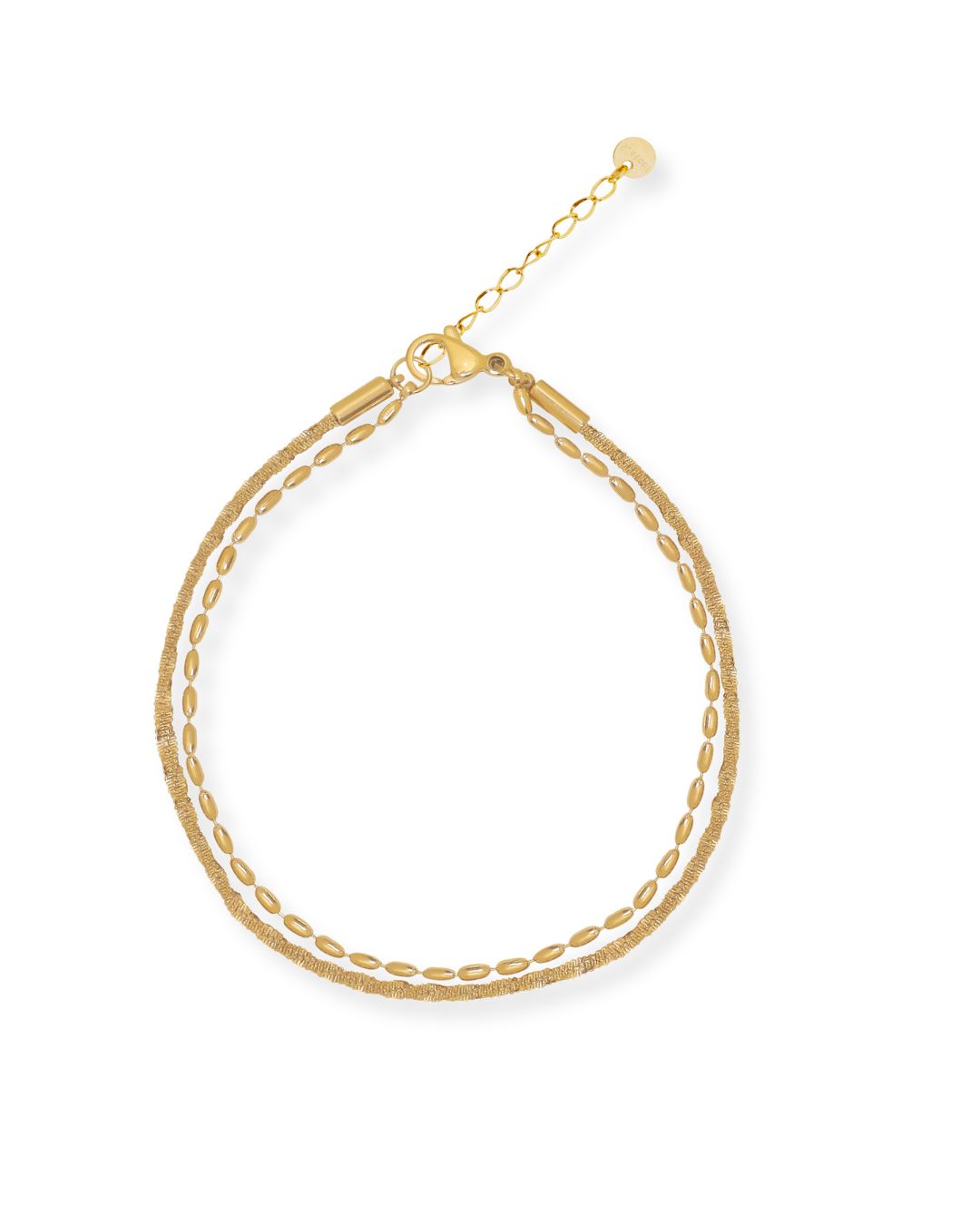 18 kt Gold Plated Minimal Cauliflower Chain Anklet