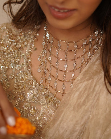 Fleur de Lune Scarf Necklace