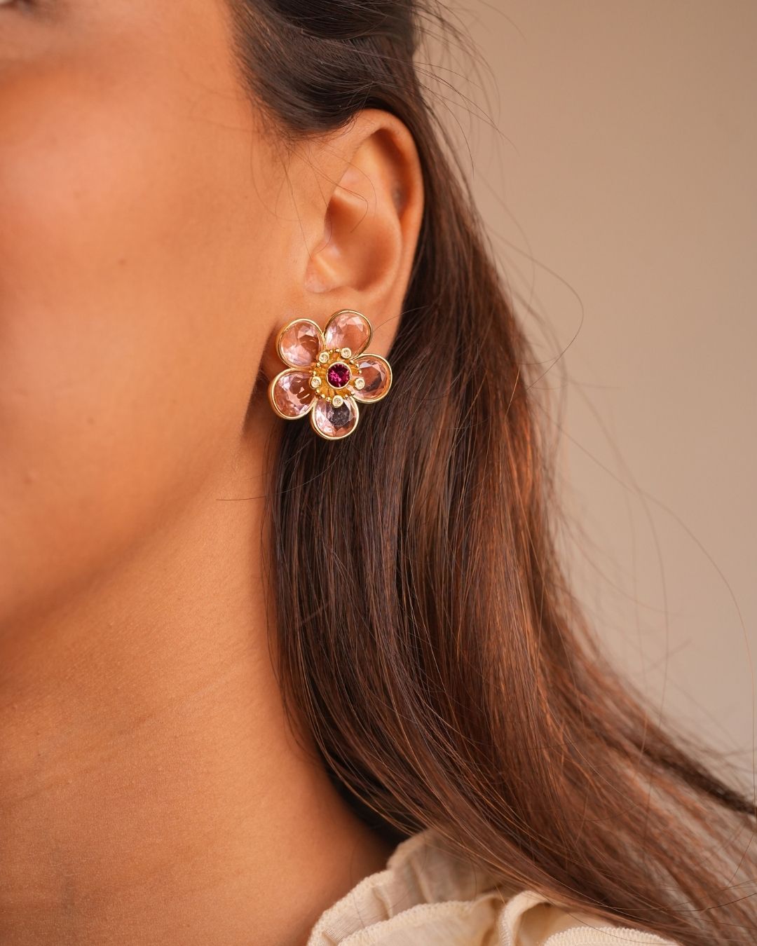 Blush Bloom Studs