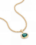 Cleo Beaded Chain worn around the neck as a minimal everyday necklace