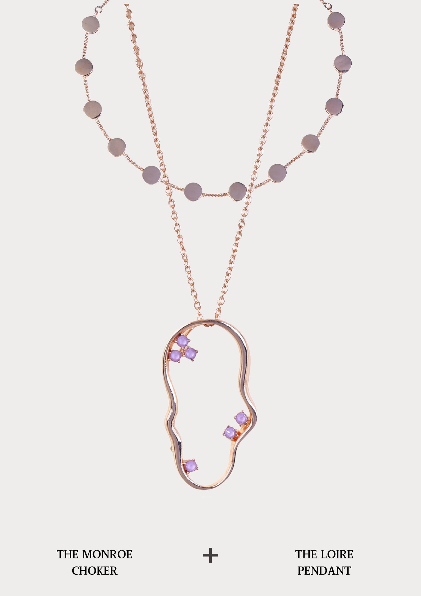 The Monroe choker & The Loire pendant set
