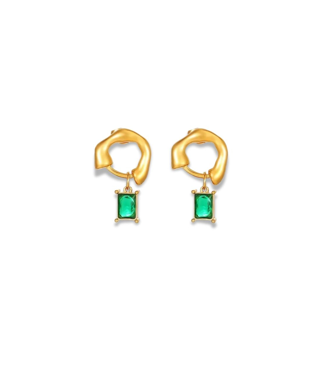 Emerald Melt Mini Hoops