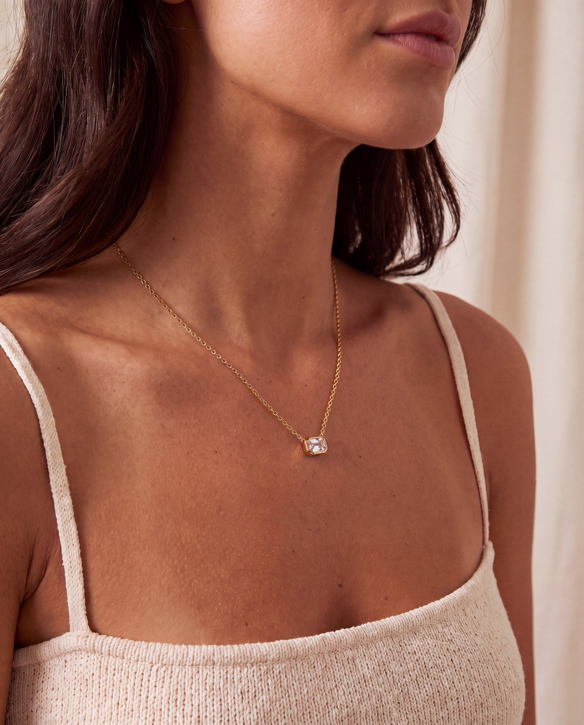Ciel Pendant shown in the Citrine crystal colourway
