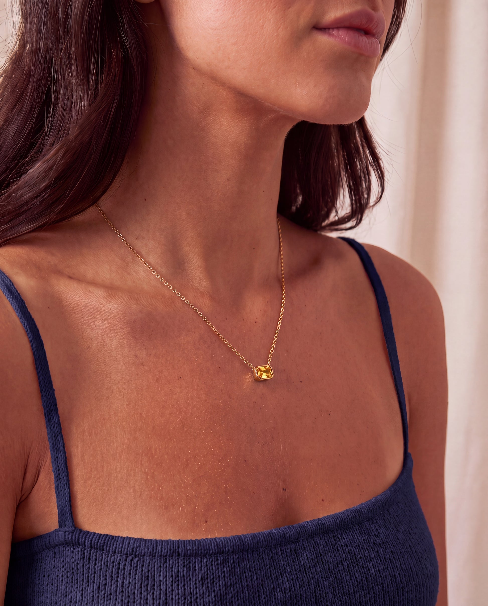 Ciel Pendant shown in the Blush crystal colourway