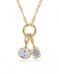 Arco Paperclip Chain styled with a clip-on pendant attached to the centre ring
