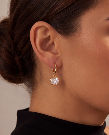Facet Hoop Earrings