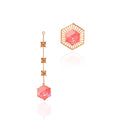 Flamingo detachable earrings