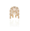 DANCING PEACOCK: The Swarovski baguette studded dancing ring