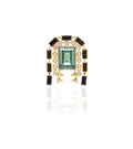 DANCING PEACOCK: The Swarovski baguette studded dancing ring