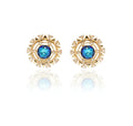 SETTING SUN: Round, mystical and grand Swarovski ear studs