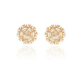 SETTING SUN: Round, mystical and grand Swarovski ear studs