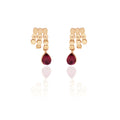 GRAPE VINE: The deep hued drop Swarovski ear studs