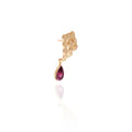 GRAPE VINE: The deep hued drop Swarovski ear studs
