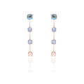 BLUE-LONG EARRINGS- HANGING EARRINGS-SWAROVSKI EARRING- SIMPLE EARRINGS - DESIGNER EARRINGS- COLORED EARRINGS - SWAROVSKI JEWELLERY- BLUE EARRING