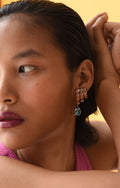 GRAPE VINE: The deep hued drop Swarovski ear studs