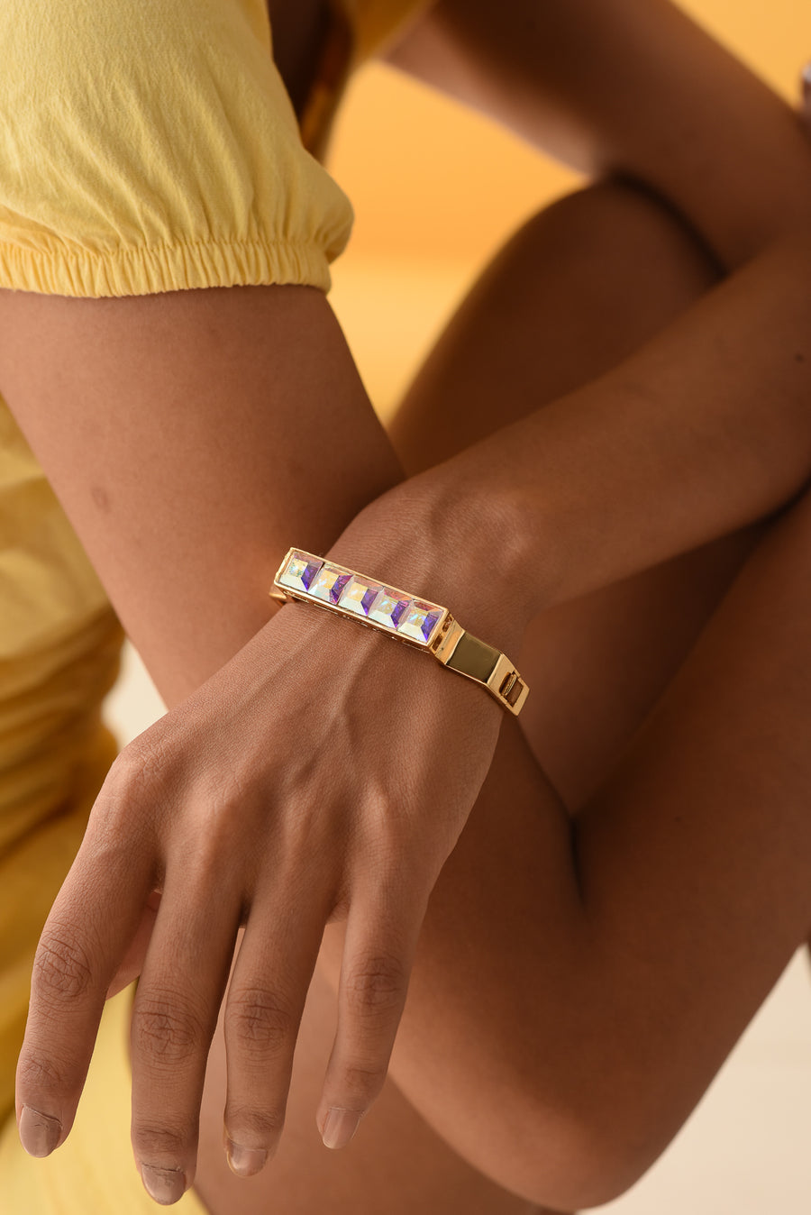 Red, White & Blue Bangle Bracelet made with crystals from Swarovski • KAREN  CURTIS NYC